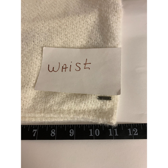 Hollister Womens Halter Sweater Cropped Tiny Twee Ivory Size XS Boho Schoolgirl - Picture 6 of 9